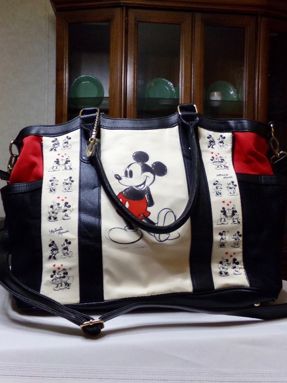 NWOT Bradford Exchange, CR16 Disney, Micky & Mini Love Tote, 2 Way Large Bag